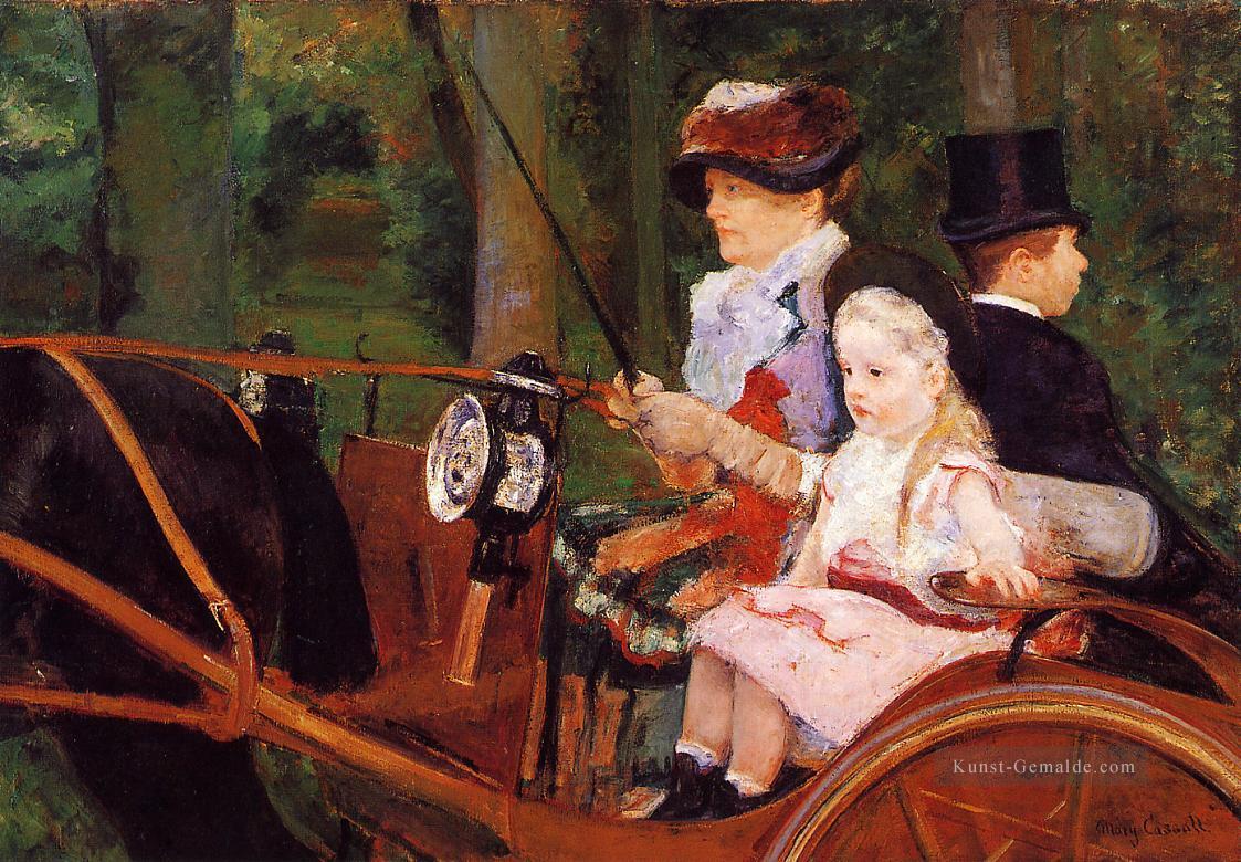 Frau und Kind Driving Mütter Kinder Mary Cassatt Ölgemälde